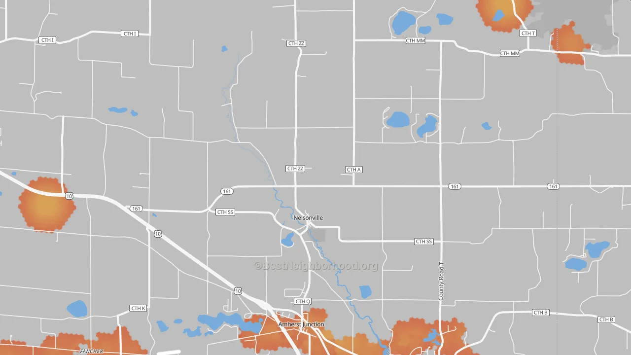 Bike Grade map of 54407, WI