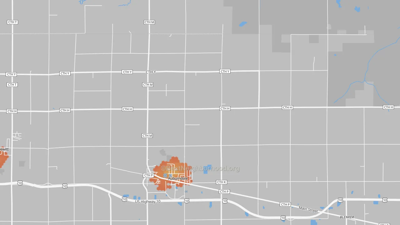Bike Grade map of 54412, WI