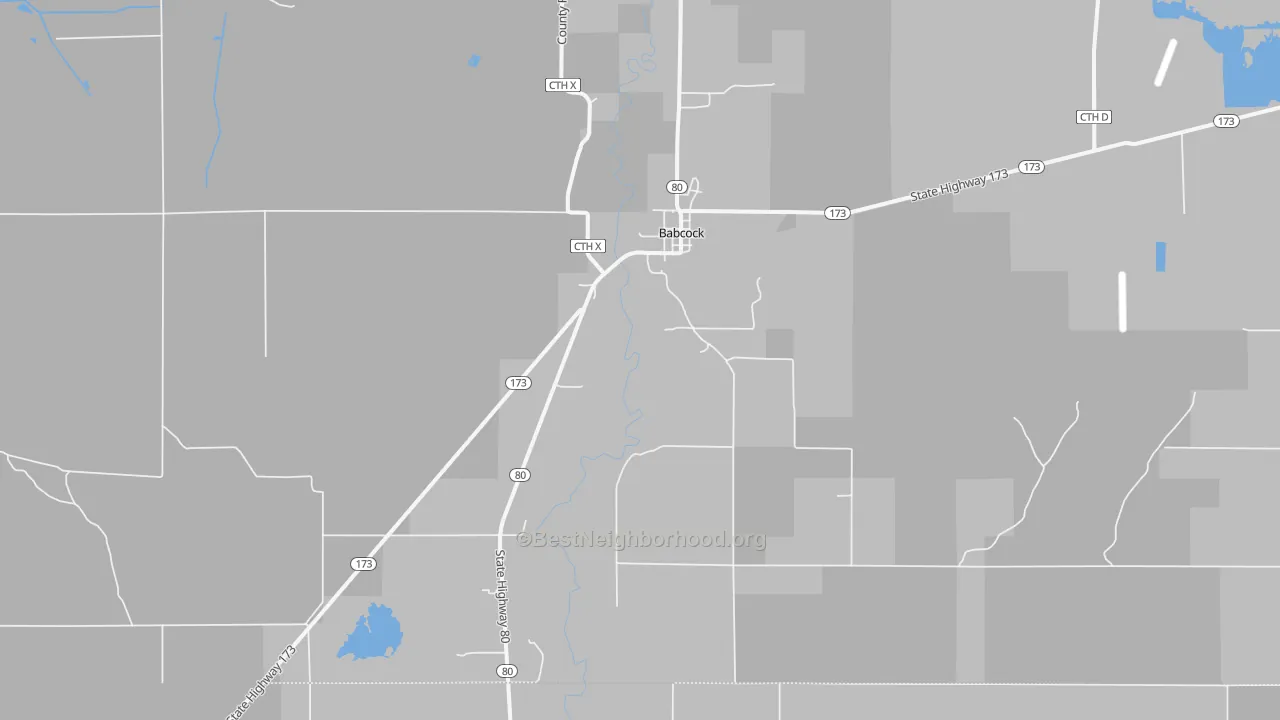 Bike Grade map of 54413, WI