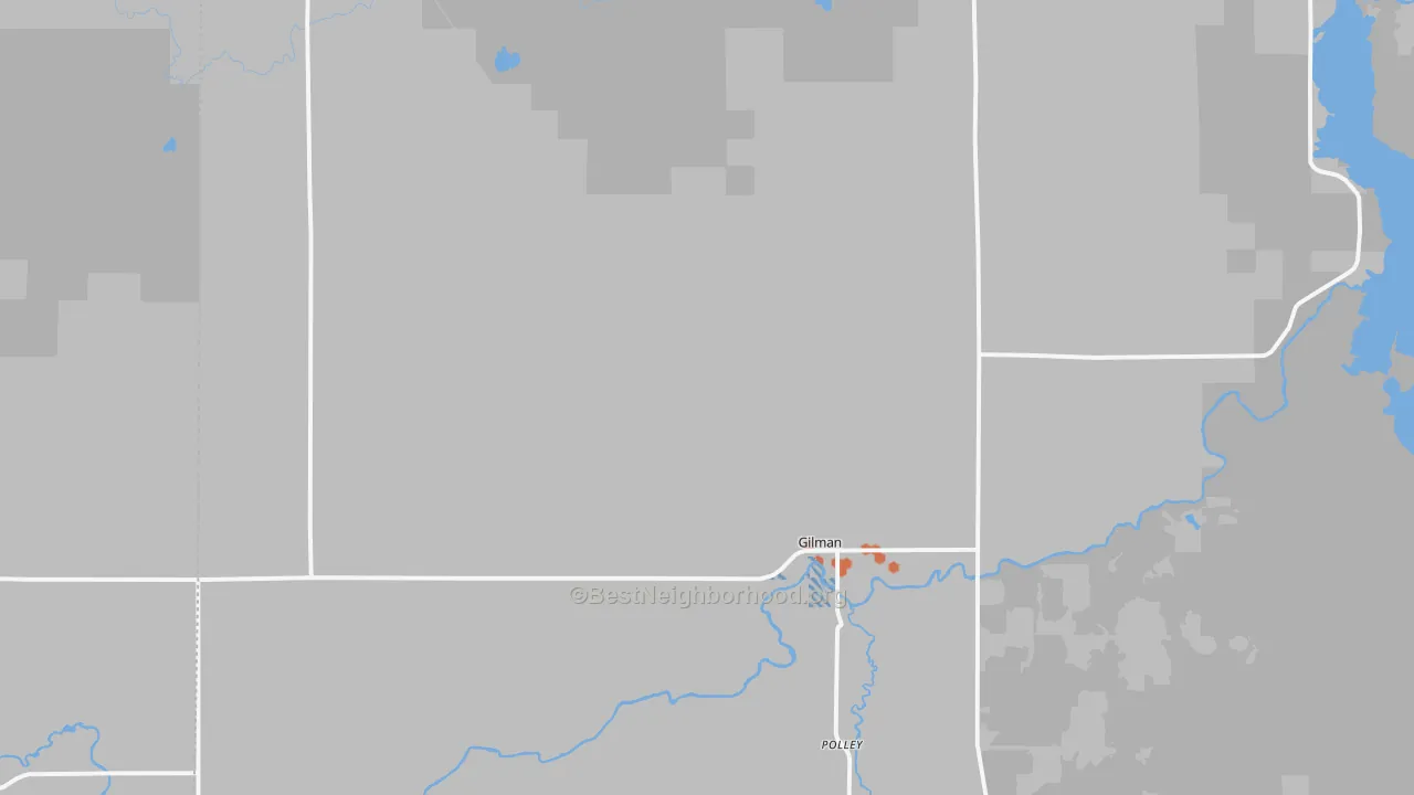 Bike Grade map of 54433, WI