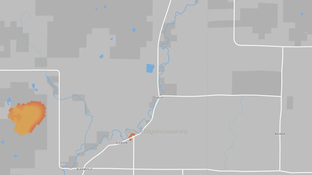 Bike Grade map of 54435, WI