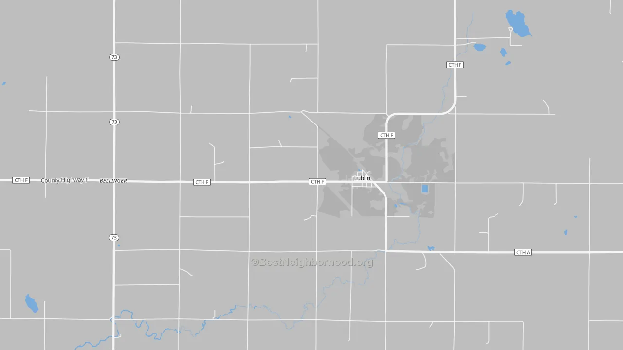 Bike Grade map of 54447, WI