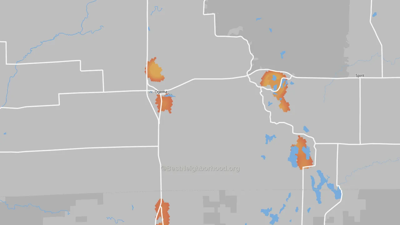 Bike Grade map of 54459, WI