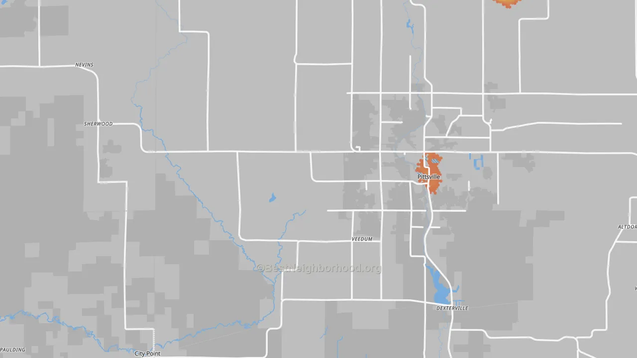Bike Grade map of 54466, WI