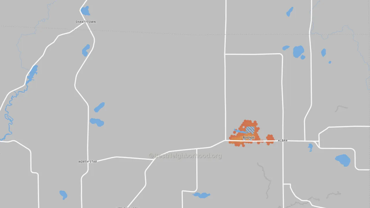 Bike Grade map of 54473, WI