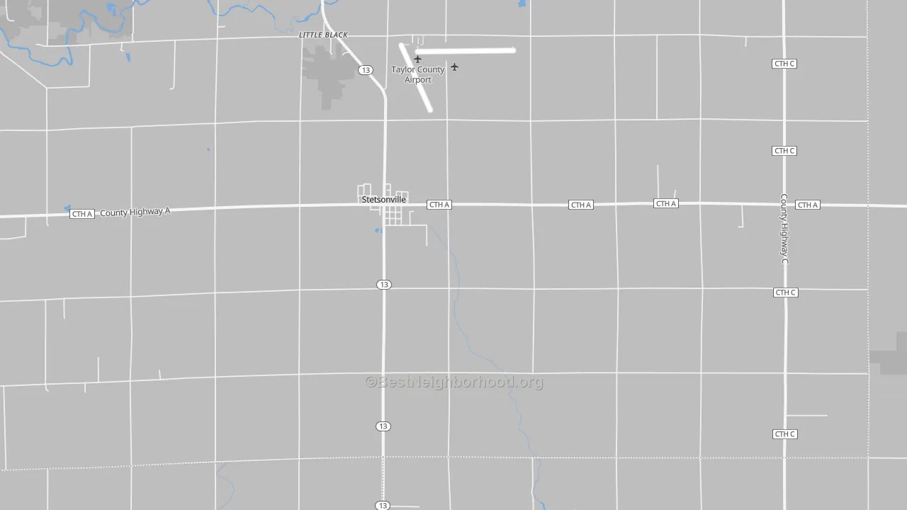 Bike Grade map of 54480, WI