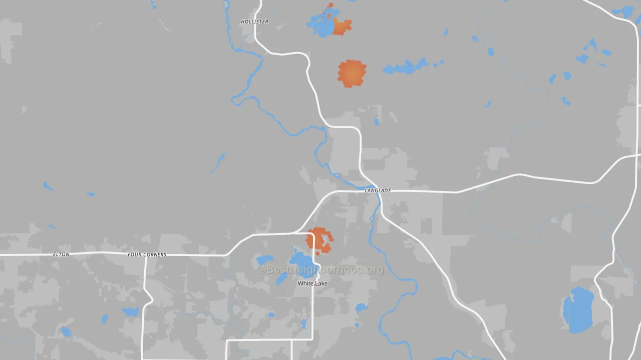 Bike Grade map of 54491, WI
