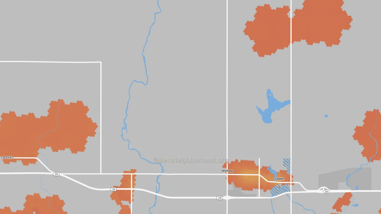 Bike Grade map of 54498, WI