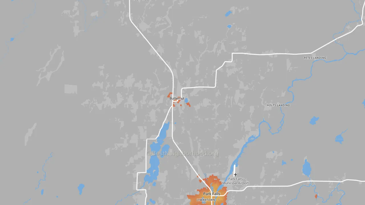 Bike Grade map of 54514, WI