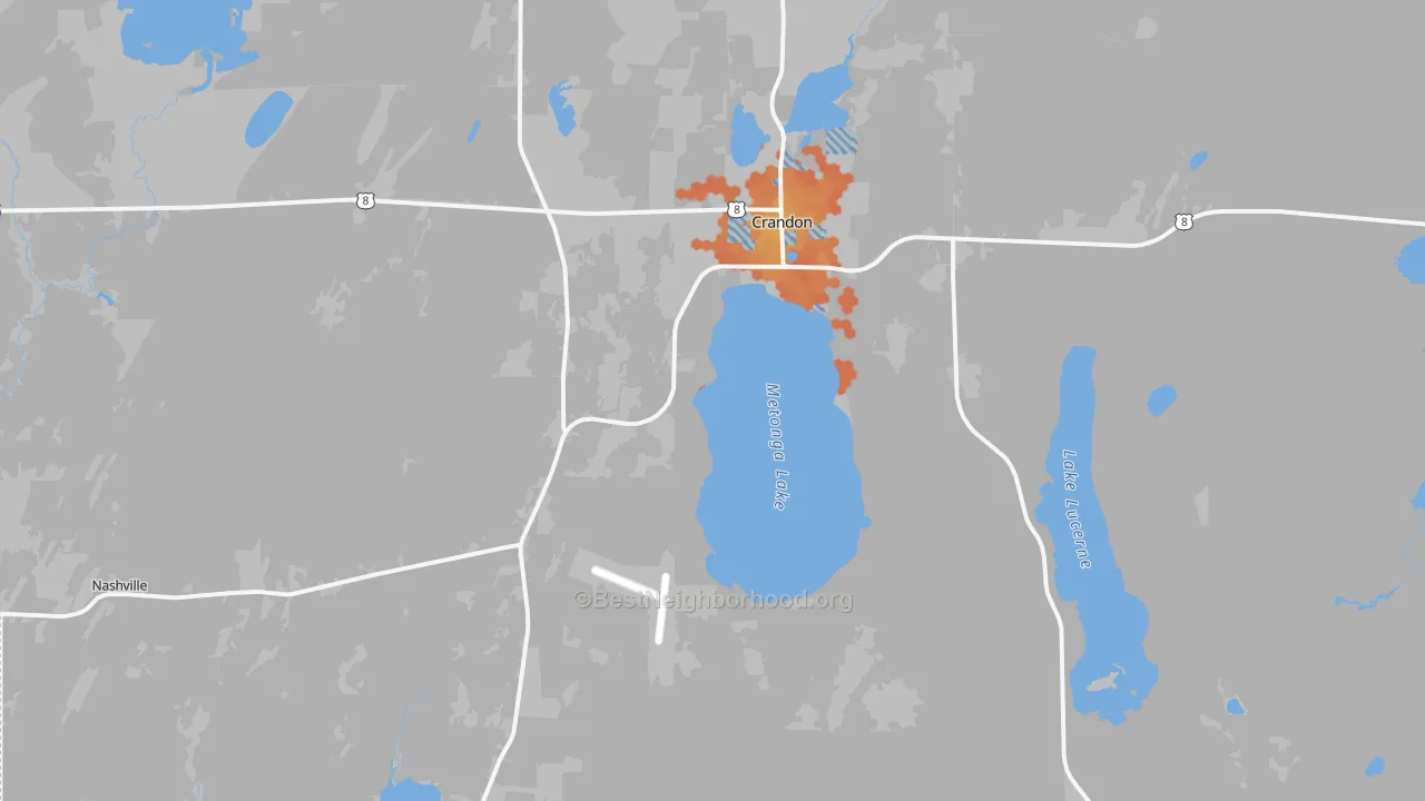 Bike Grade map of 54520, WI