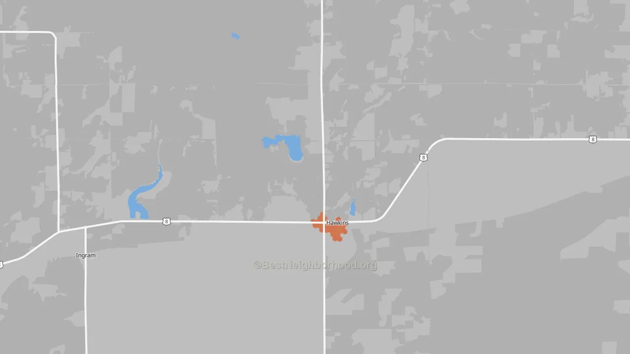 Bike Grade map of 54530, WI