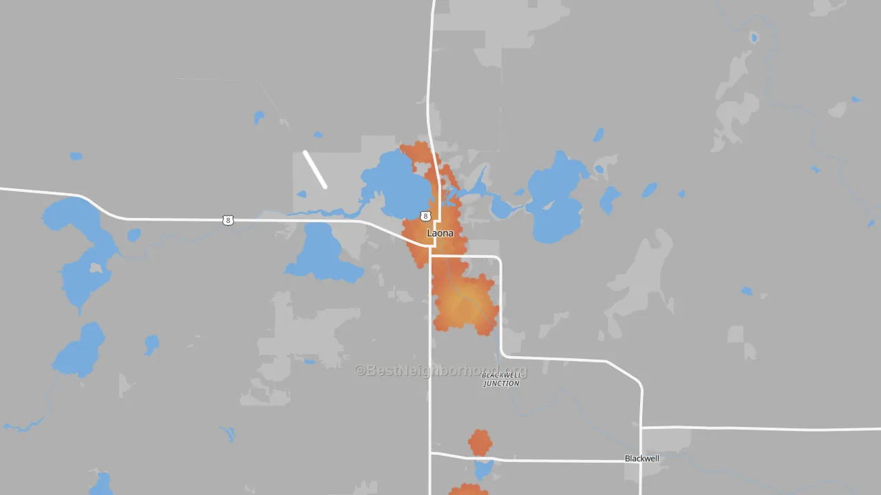 Bike Grade map of 54541, WI