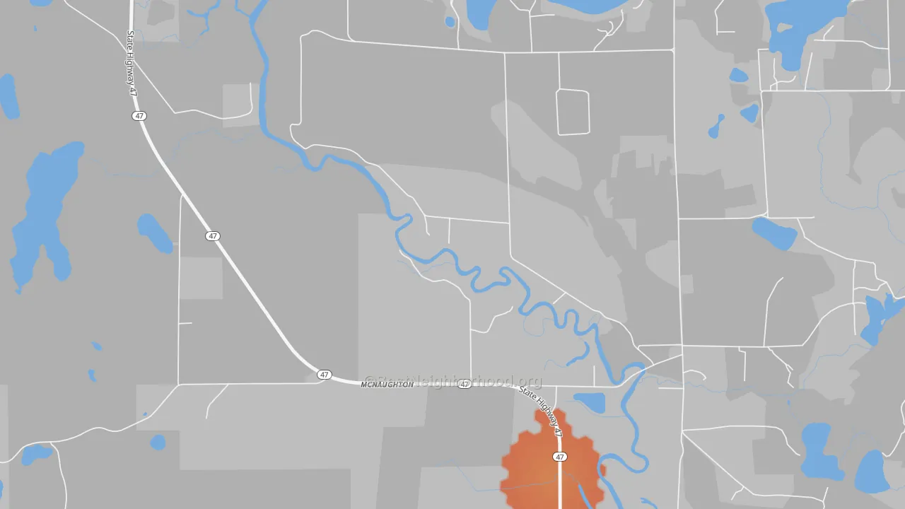Bike Grade map of 54543, WI