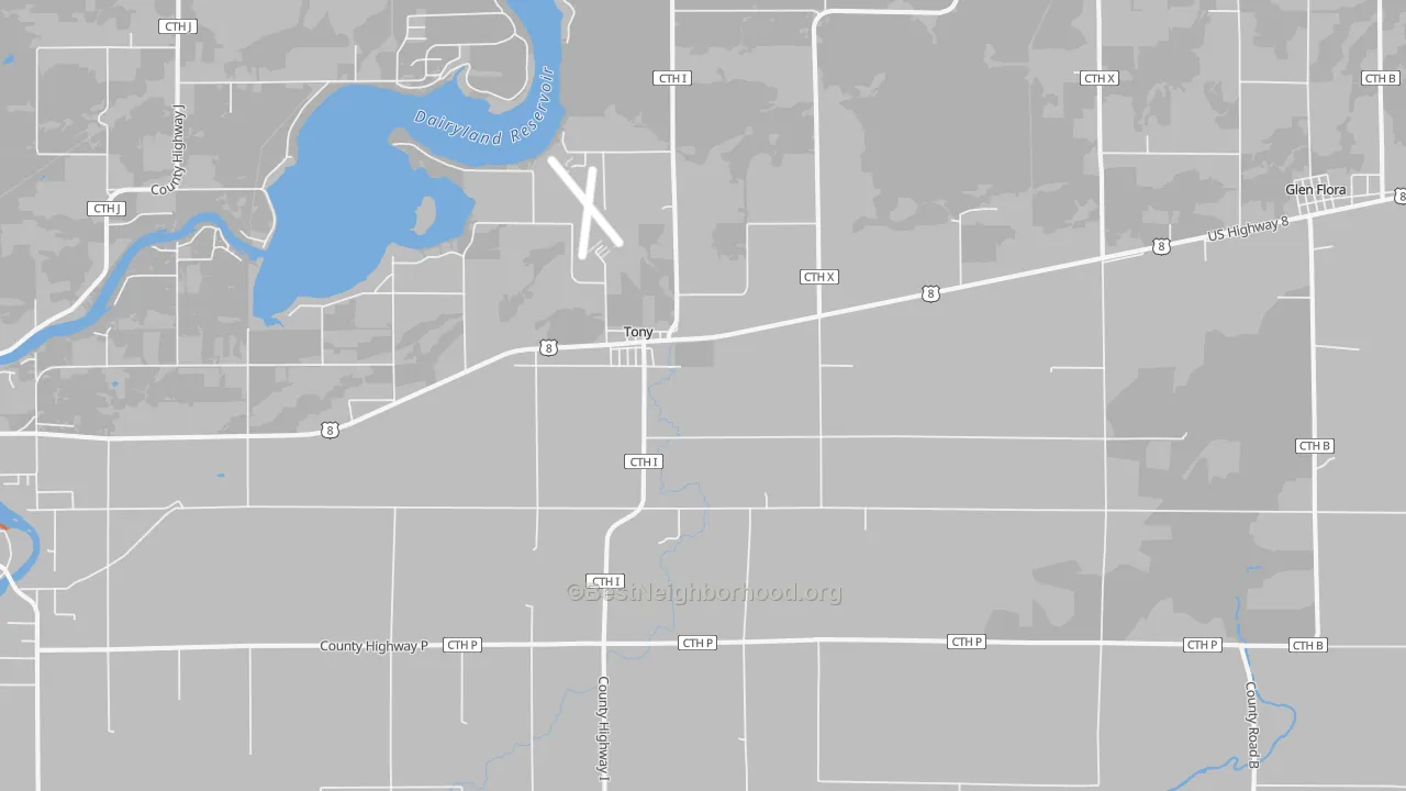 Bike Grade map of 54563, WI