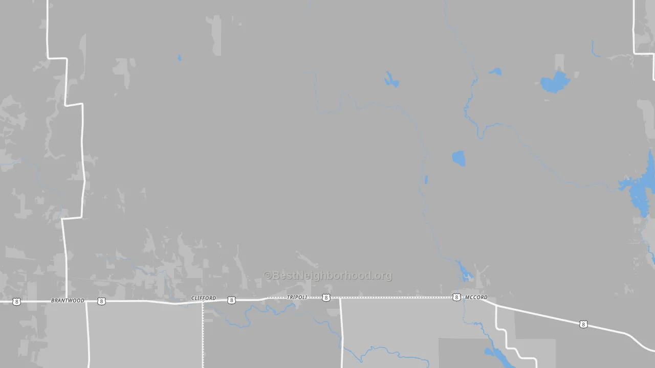 Bike Grade map of 54564, WI