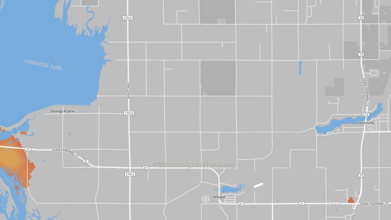 Bike Grade map of 54613, WI