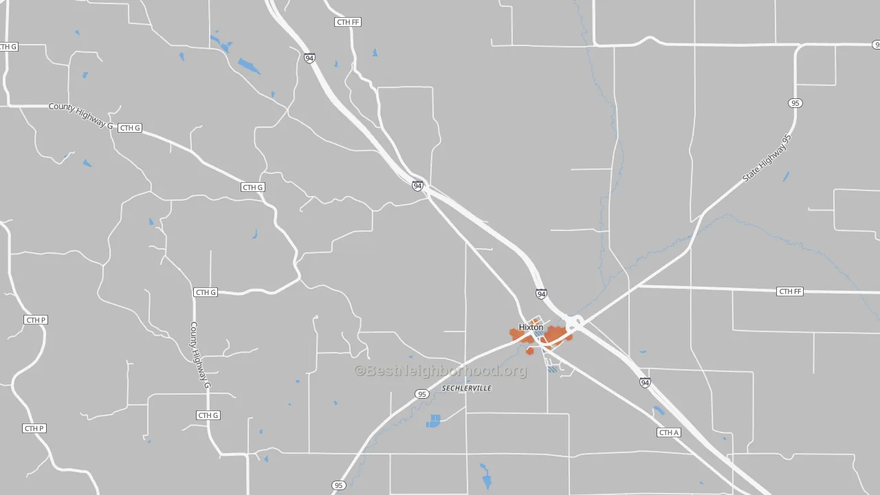 Bike Grade map of 54635, WI