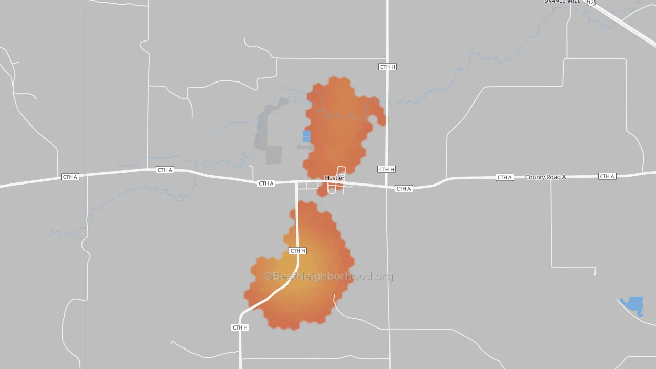 Bike Grade map of 54637, WI