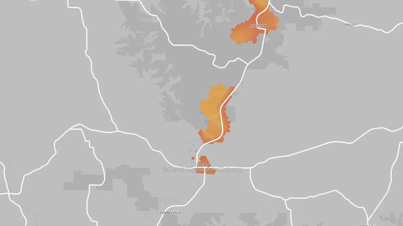 Bike Grade map of 54639, WI