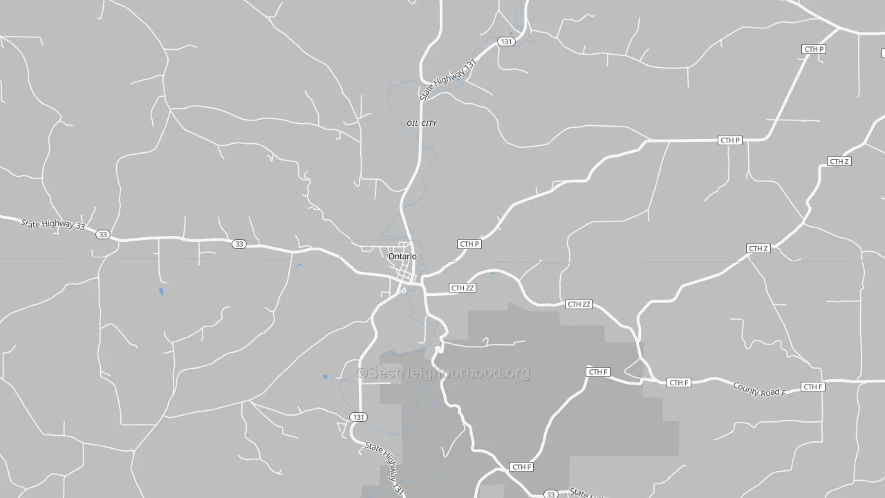Bike Grade map of 54651, WI