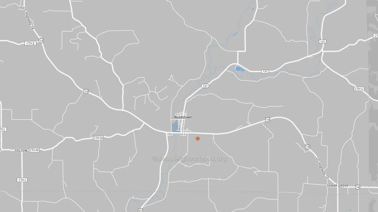 Bike Grade map of 54652, WI