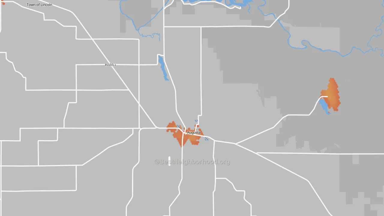 Bike Grade map of 54722, WI
