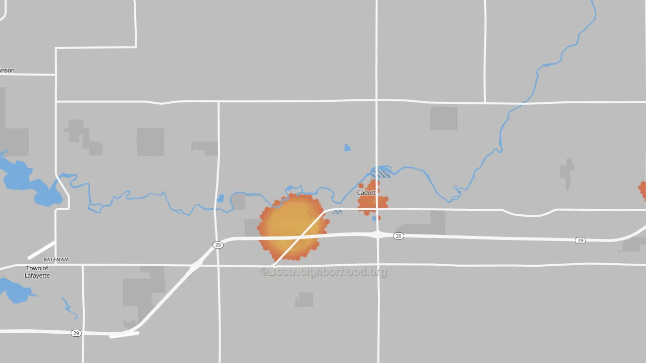 Bike Grade map of 54727, WI