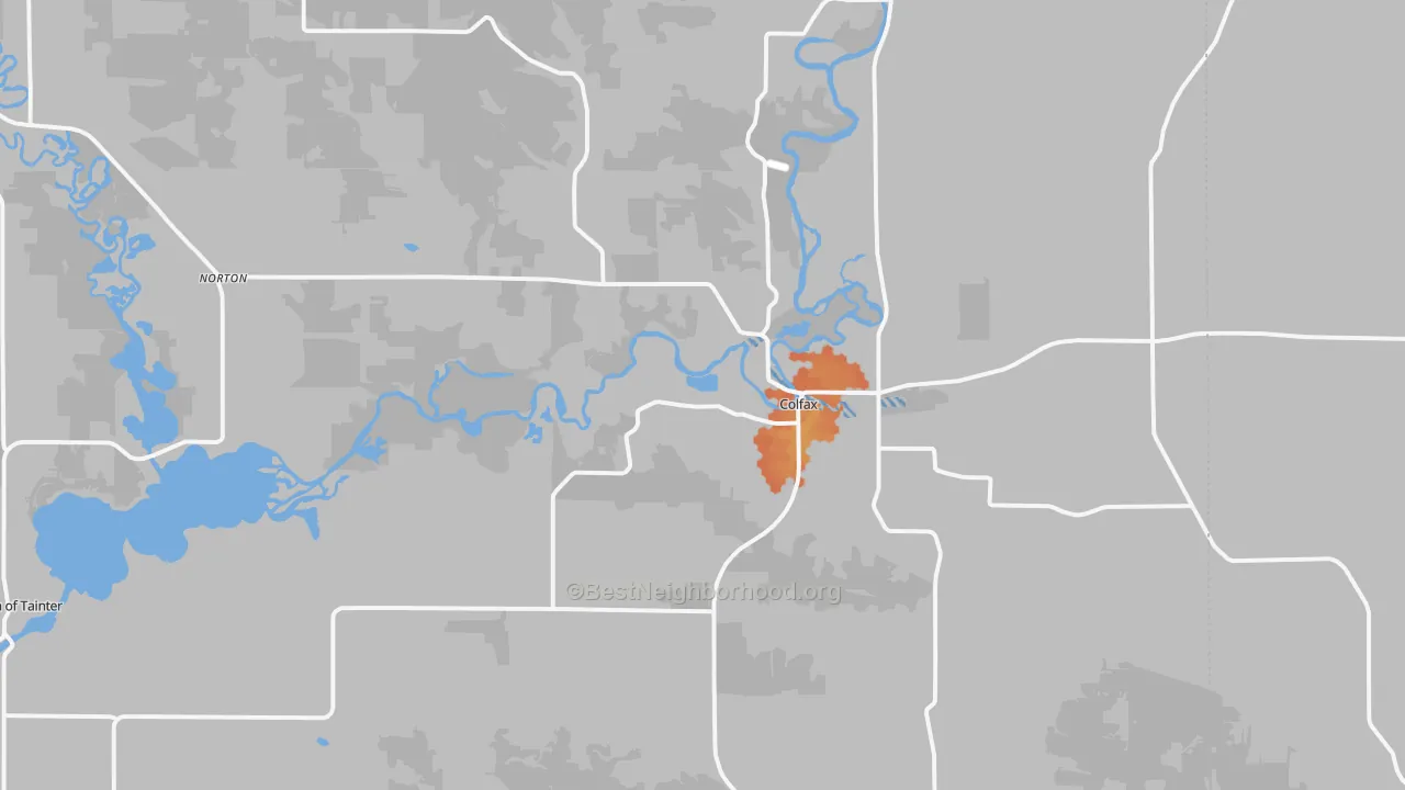 Bike Grade map of 54730, WI