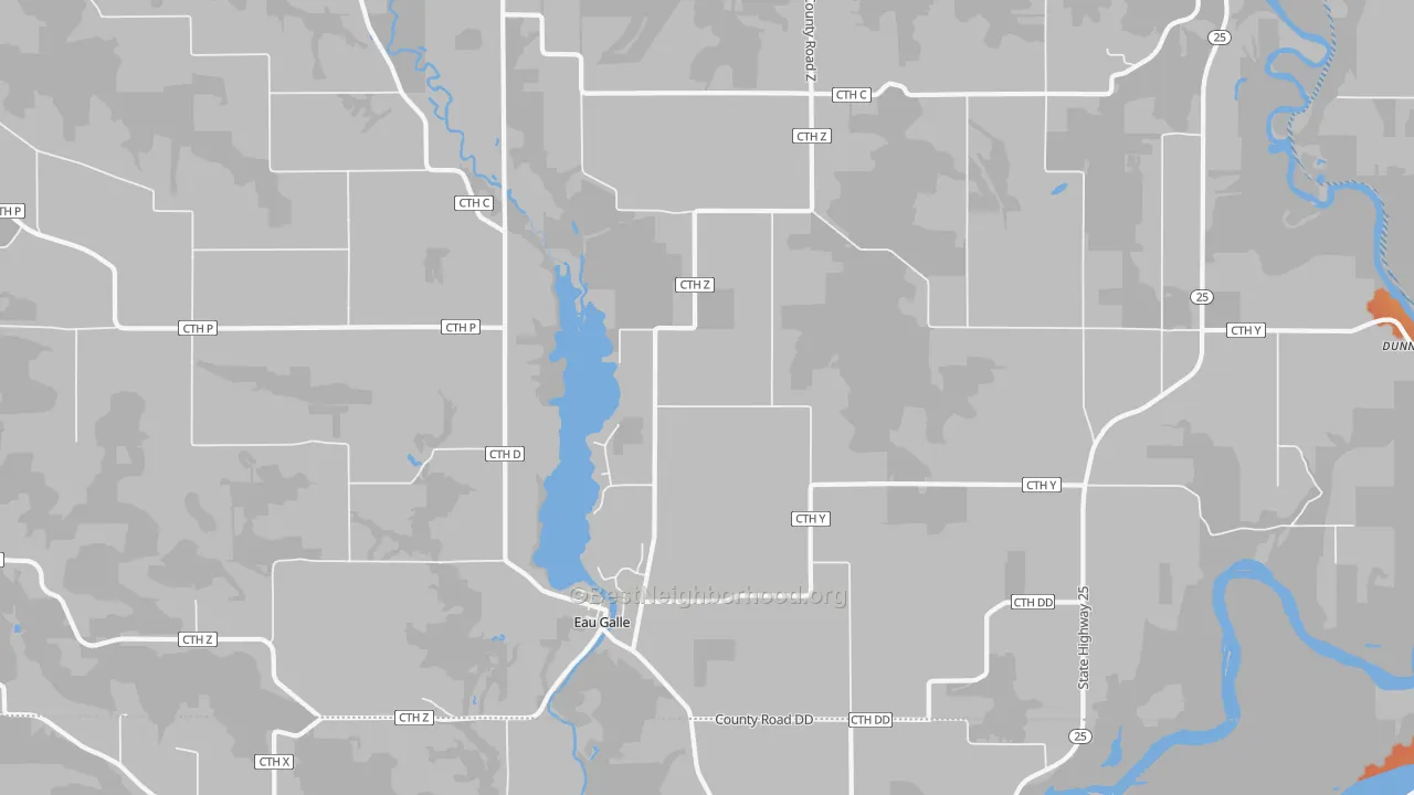 Bike Grade map of 54737, WI