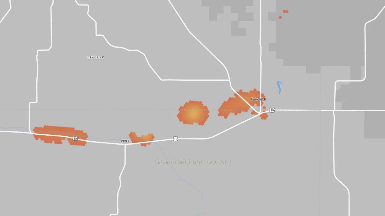 Bike Grade map of 54741, WI