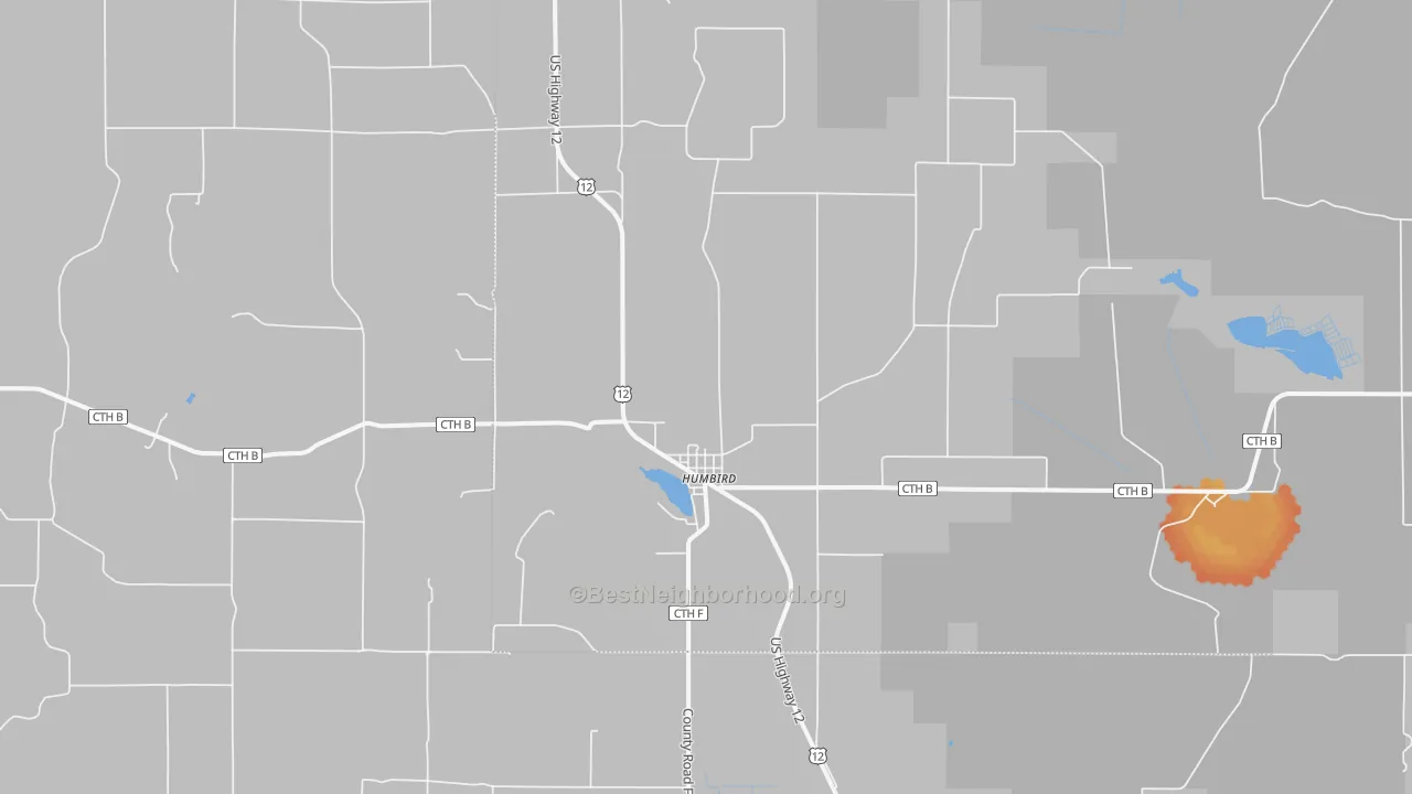 Bike Grade map of 54746, WI