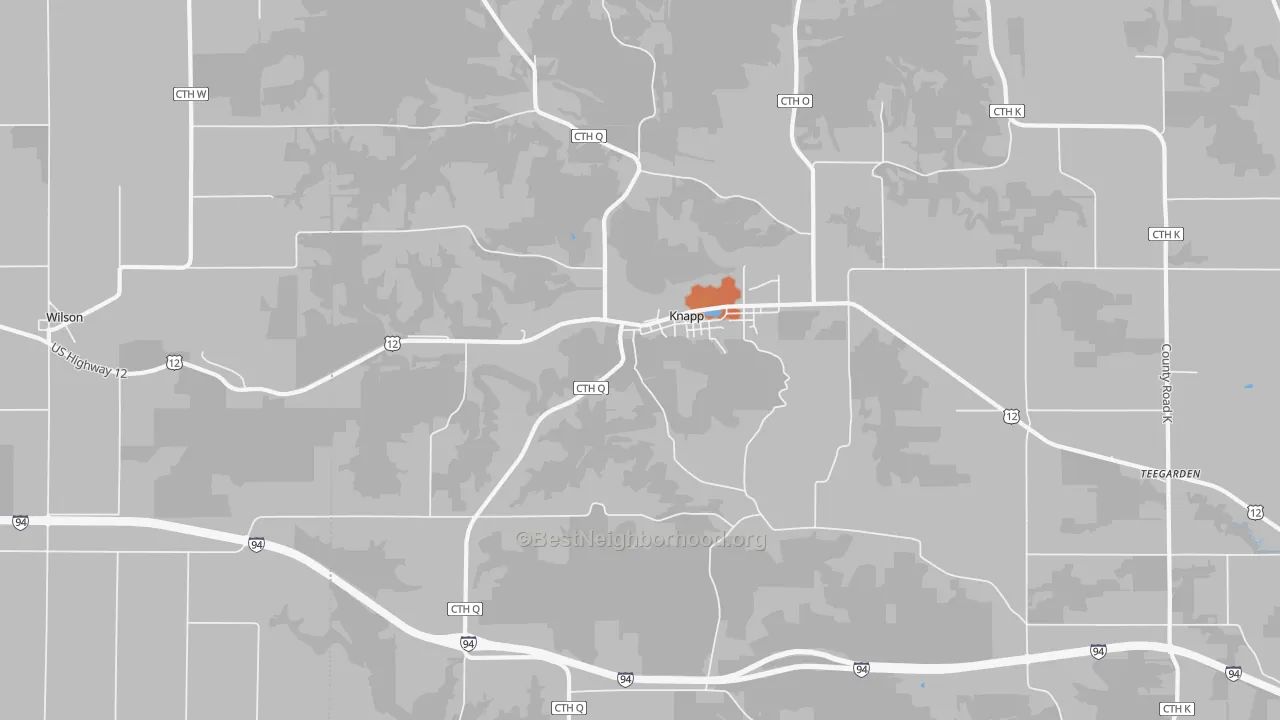 Bike Grade map of 54749, WI