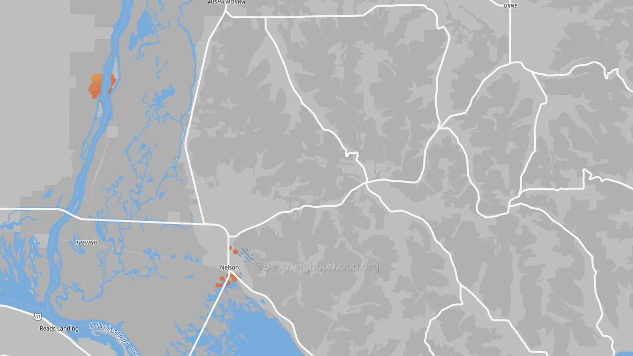 Bike Grade map of 54756, WI