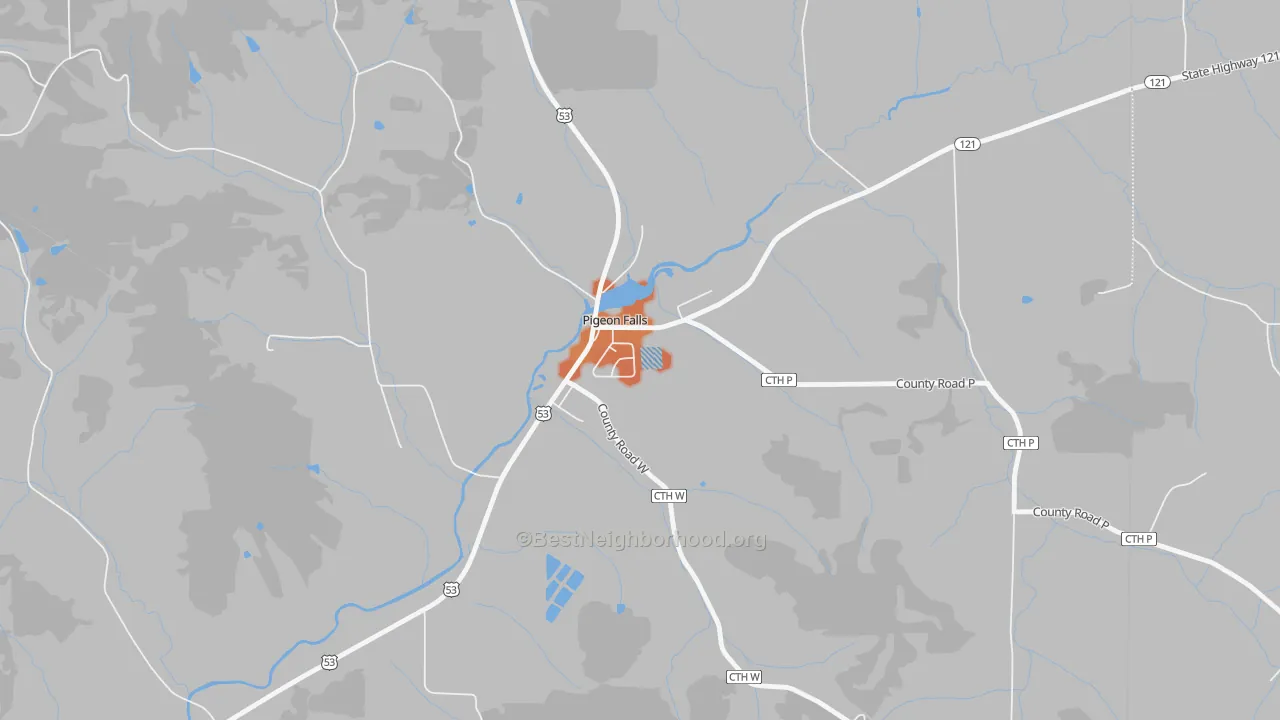Bike Grade map of 54760, WI