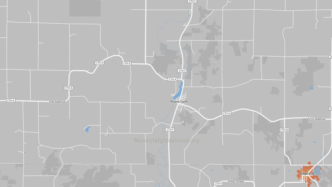 Bike Grade map of 54762, WI