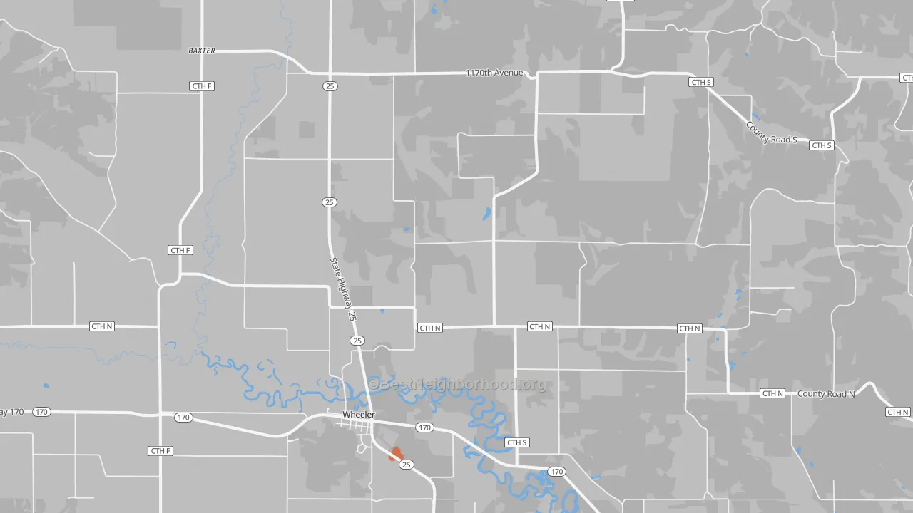 Bike Grade map of 54772, WI