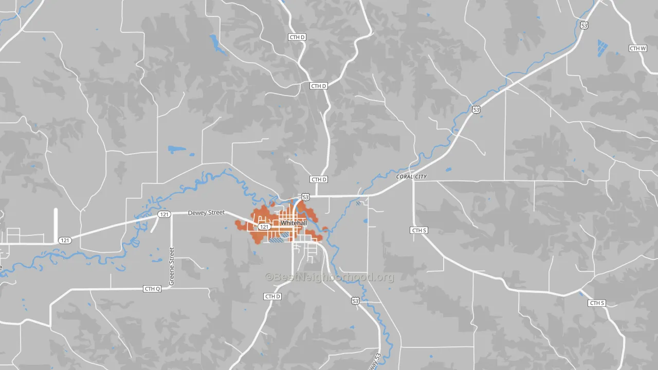 Bike Grade map of 54773, WI