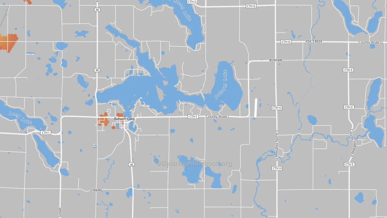 Bike Grade map of 54810, WI