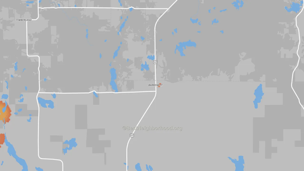 Bike Grade map of 54813, WI