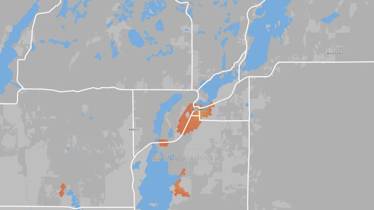 Bike Grade map of 54817, WI