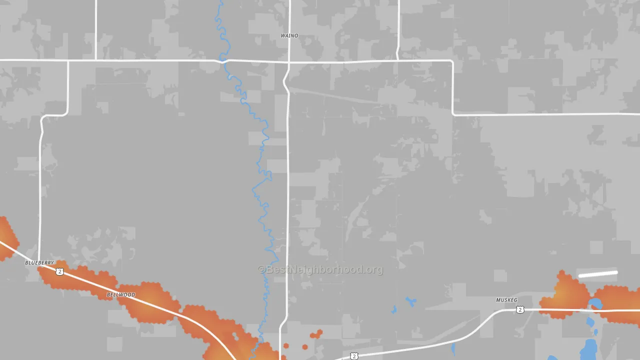 Bike Grade map of 54820, WI