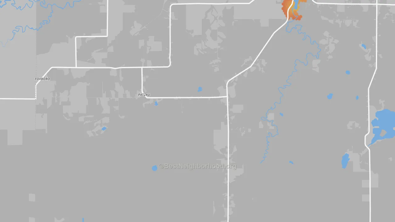 Bike Grade map of 54836, WI