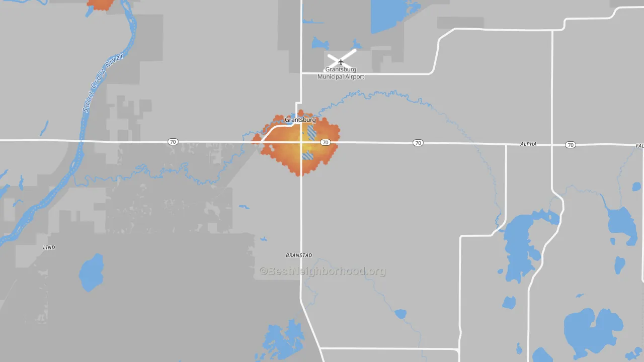 Bike Grade map of 54840, WI