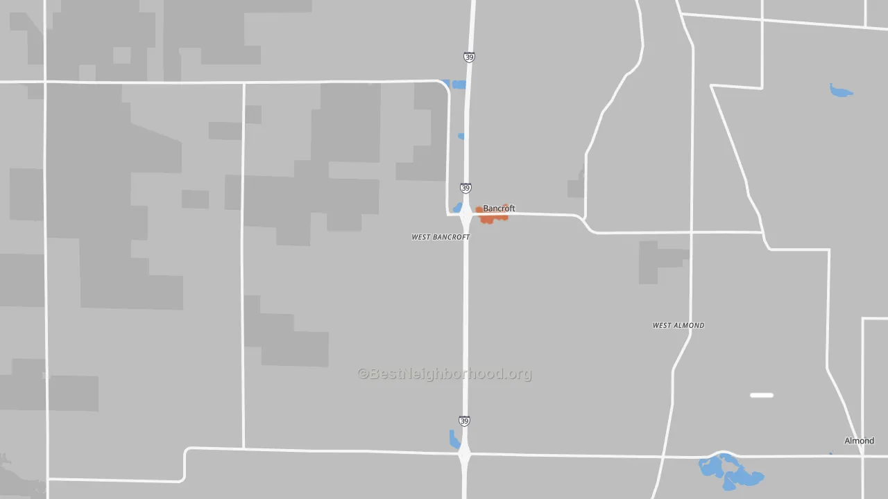 Bike Grade map of 54921, WI
