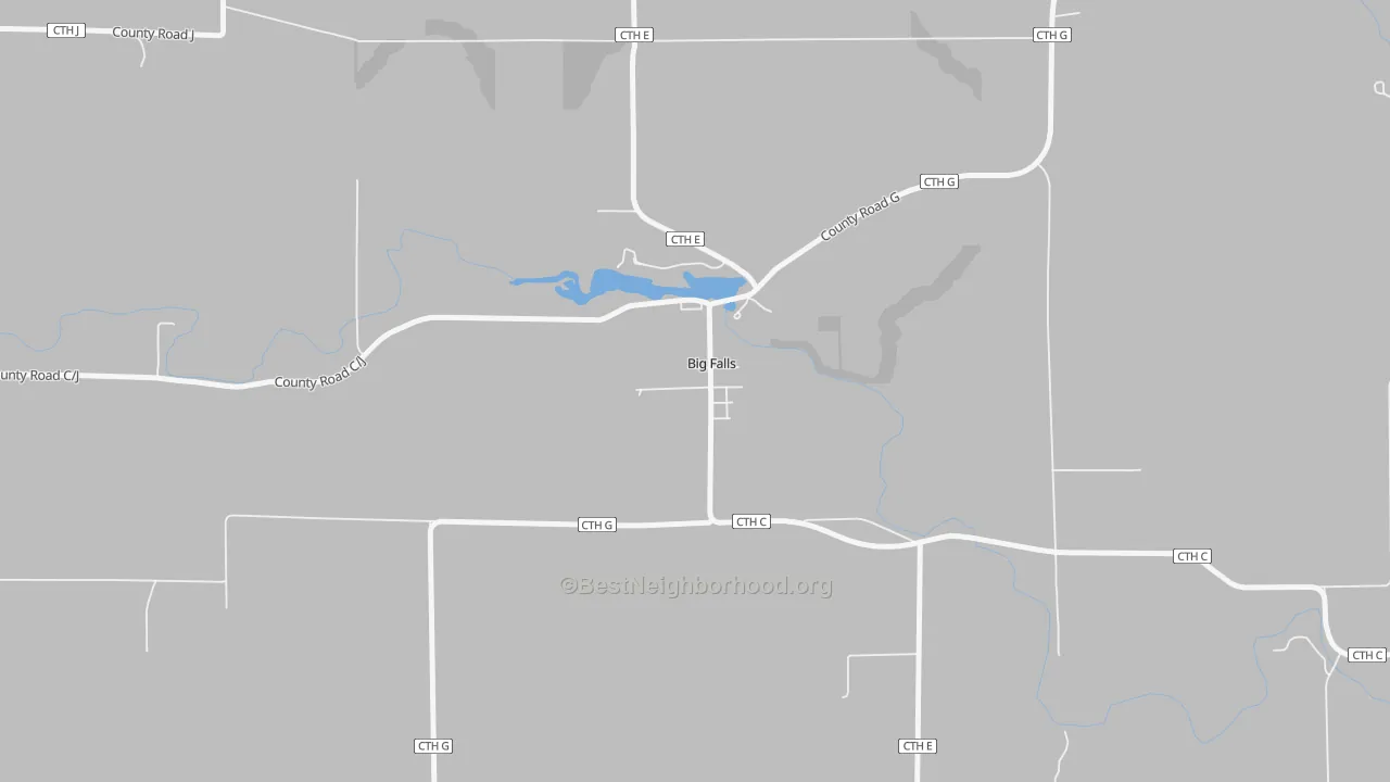 Bike Grade map of 54926, WI