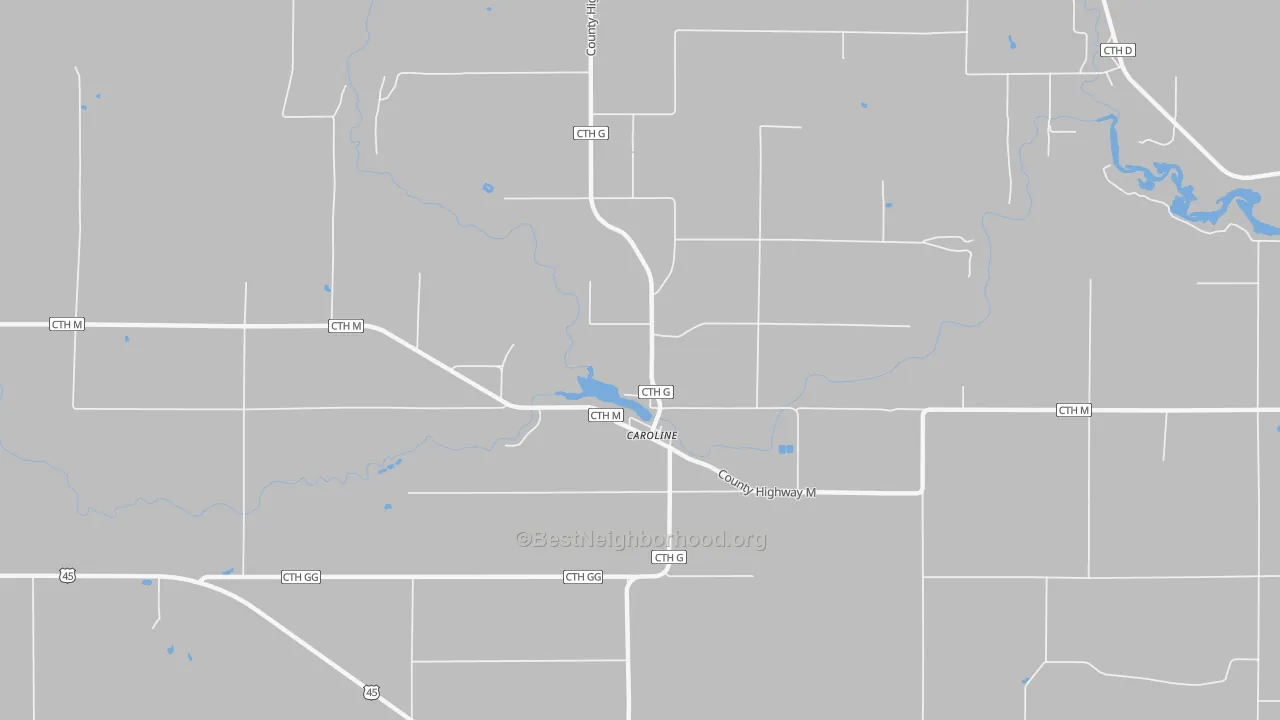 Bike Grade map of 54928, WI