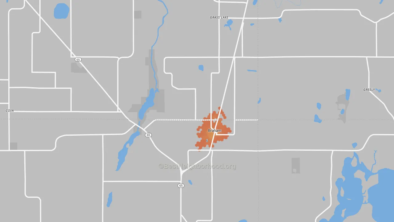 Bike Grade map of 55006, MN