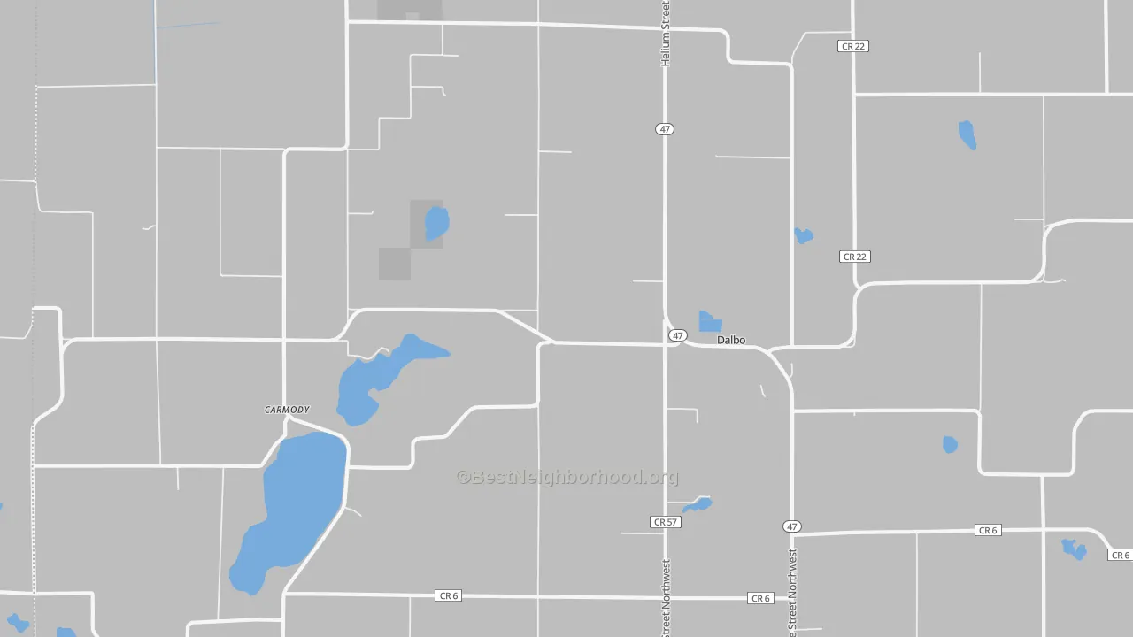 Bike Grade map of 55017, MN