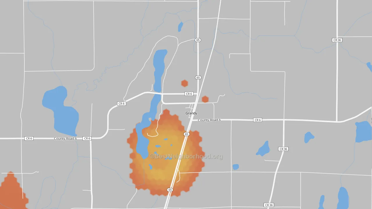 Bike Grade map of 55029, MN