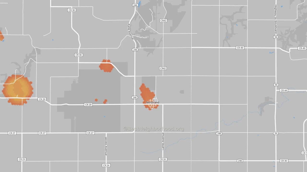 Bike Grade map of 55053, MN